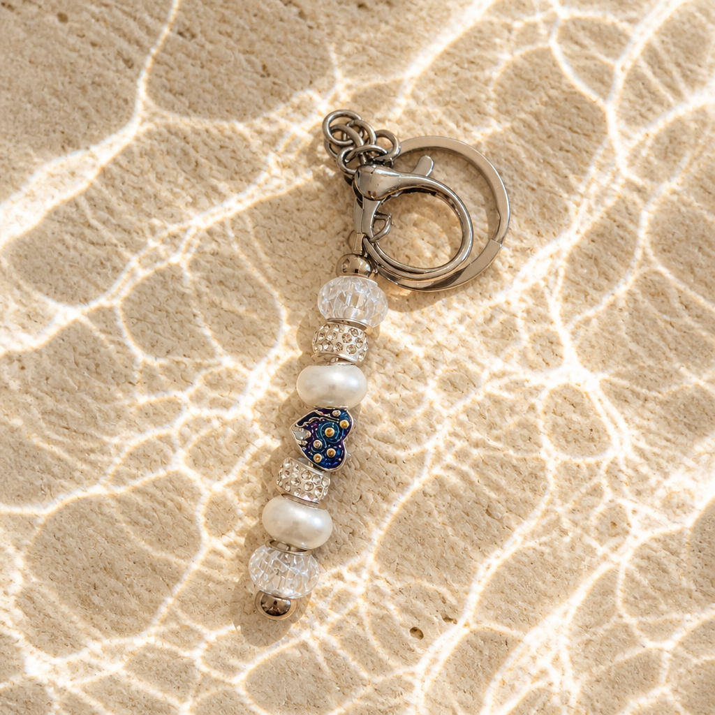 Starry night key chain